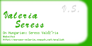 valeria seress business card